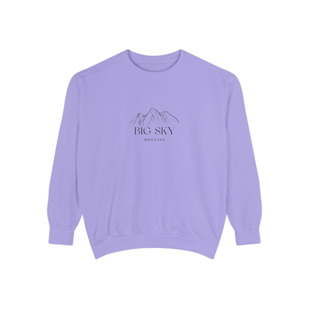 Big Sky Vibes Unisex Sweatshirt | Garment-Dyed Comfort, Perfect for Casual Outings, Travel, Gifts, Autumn Days