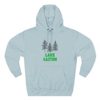 Lake Gaston Fleece Hoodie, Cozy Sweatshirt, Outdoor Adventure Wear, Unique Gift for Lake Lovers, Perfect for Fall and Winter