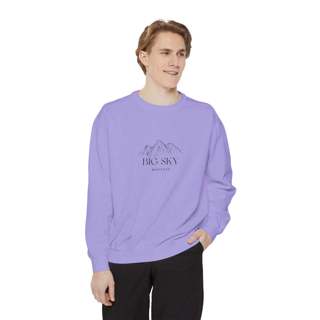 Big Sky Vibes Unisex Sweatshirt | Garment-Dyed Comfort, Perfect for Casual Outings, Travel, Gifts, Autumn Days