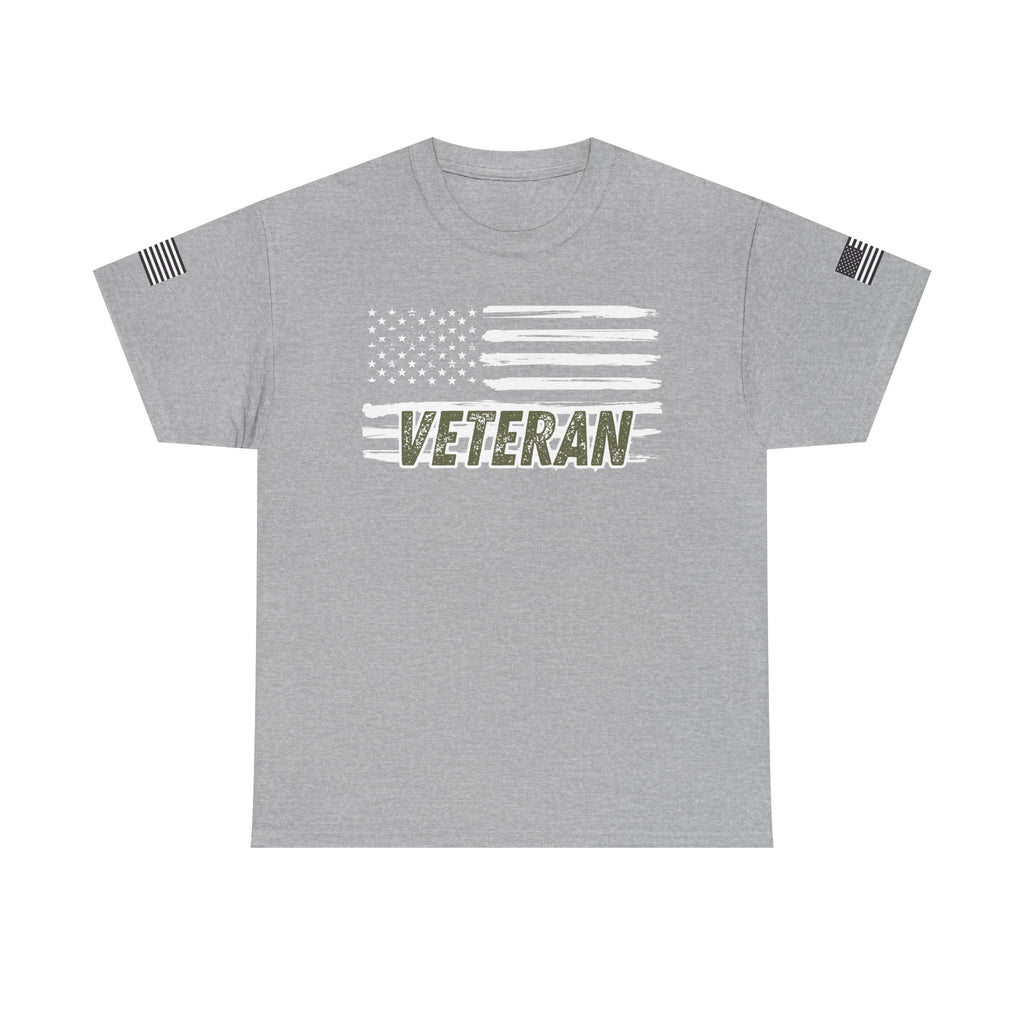 Patriotic Veteran Tee, USA Flag Shirt, Military Appreciation Gift, Unisex Casual Wear, Freedom Tee for Veterans