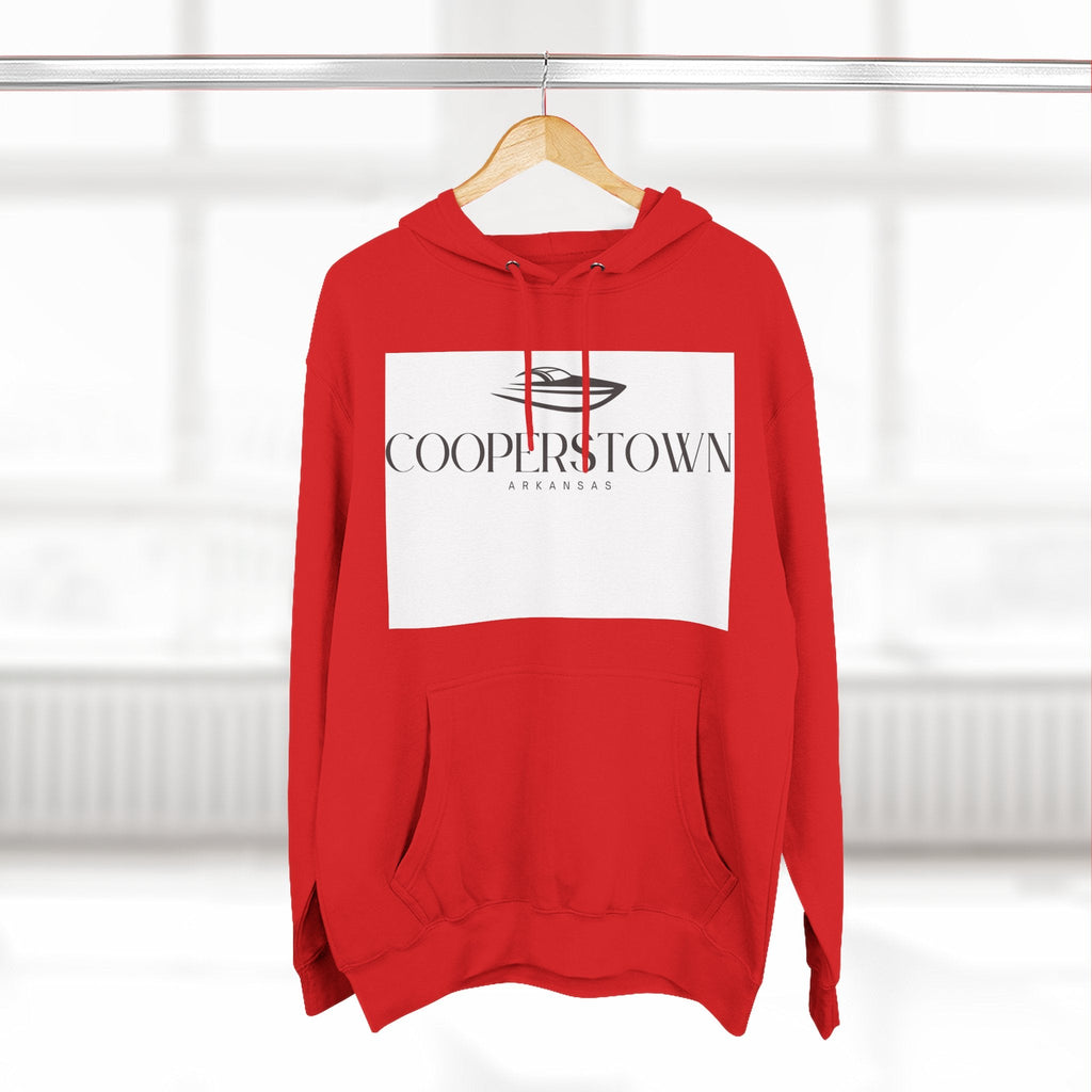 Cooperstown Stylish Three-Panel Fleece Hoodie for Cozy Days, Casual Wear, Warm Layering, Gift for Him or Her