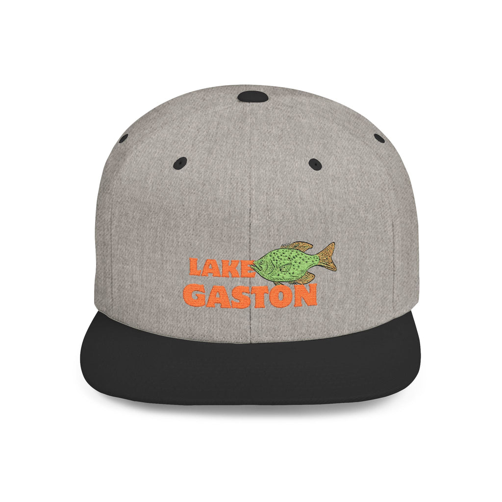 Lake Gaston Fish Flat Bill Snapback Hat, Fishing Cap, Outdoor Gear, Lake House Gift, Summer Accessories, Stylish Headwear
