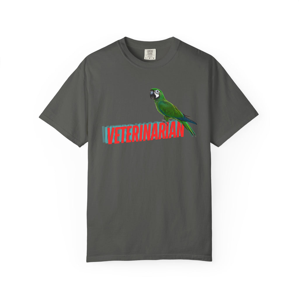 Veterinarian T-Shirt - Cute Parrot Graphic Tee for Animal Lovers, Gifts for Vet Students, Pet Owners, Animal Day Celebration