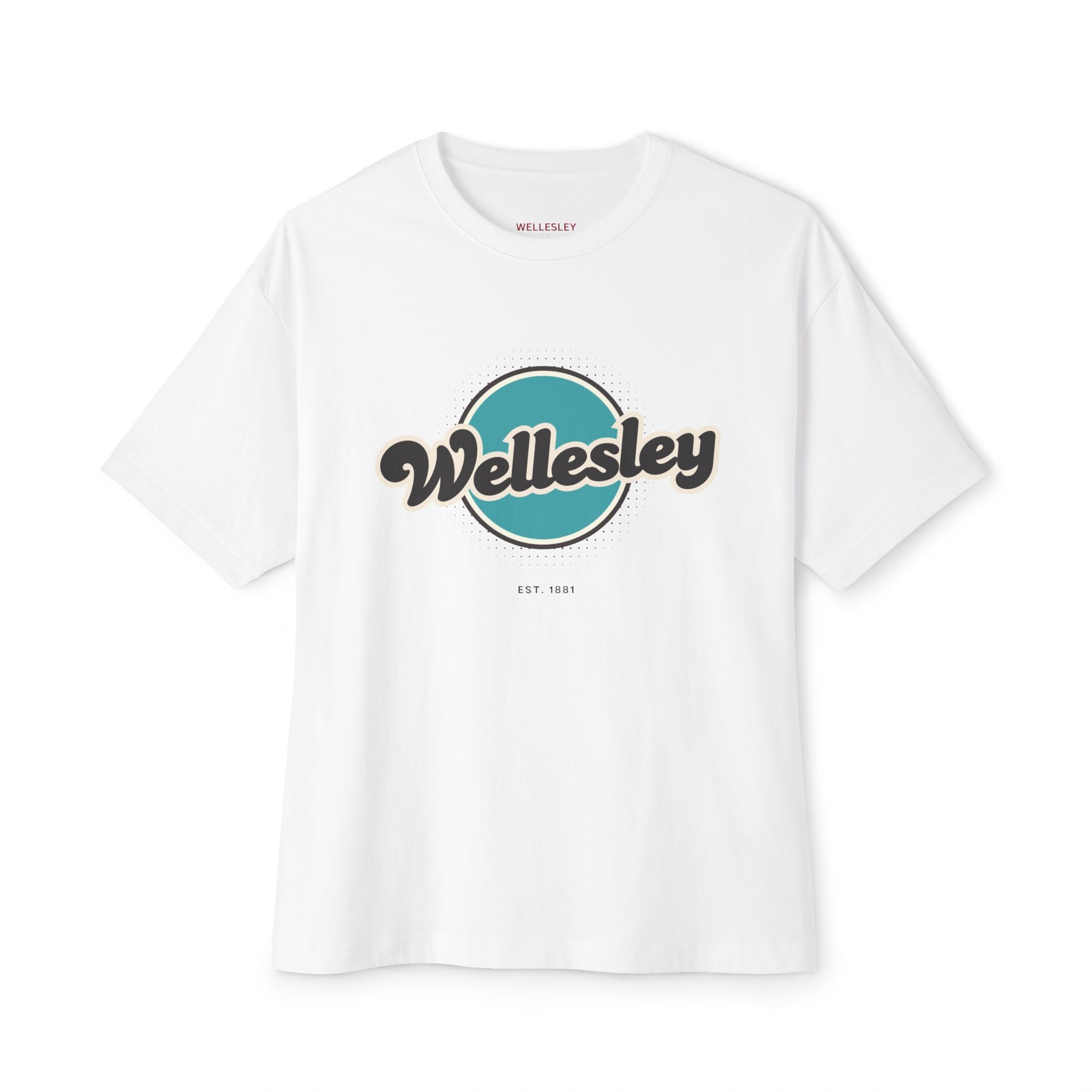Wellesley Retro Oversized Tee, Unisex T-Shirt, Casual Fashion Top, Vintage Graphic Shirt, Perfect Gift for Any Occasion