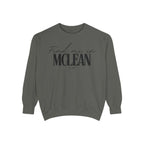 McLean Cozy Sweatshirt, Unisex Garment-Dyed Crew, Casual Wear, Gift for Friends, Fall Fashion, Lounge Style