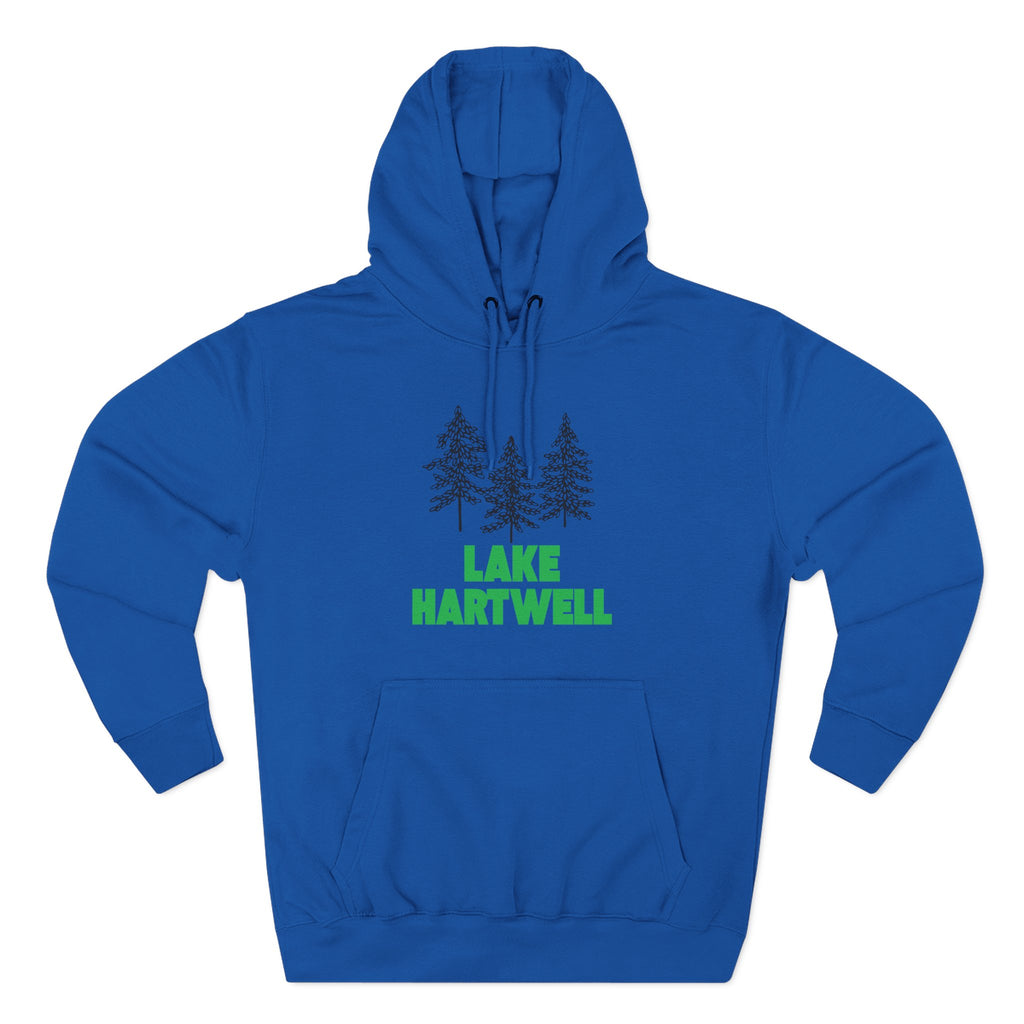 Lake Hartwell Fleece Hoodie, Cozy Sweatshirt, Outdoor Adventure Wear, Unique Gift for Lake Lovers, Perfect for Fall and Winter