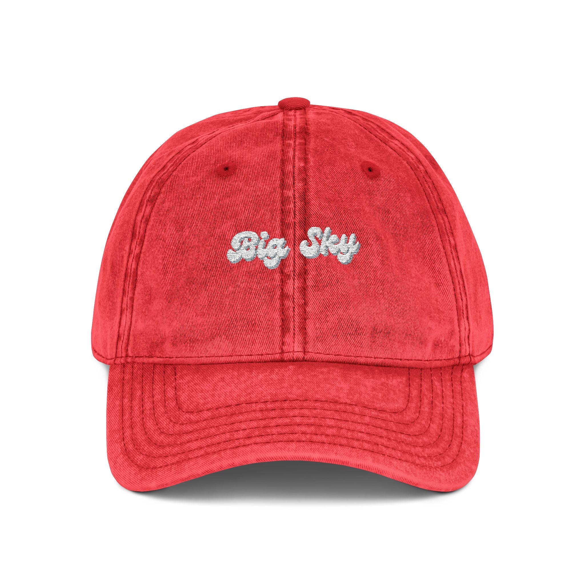 Big Sky Vintage Embroidered Cap, Stylish Baseball Hat, Trendy Sun Hat, Gifts for Him/Her, Casual Outdoor Accessory