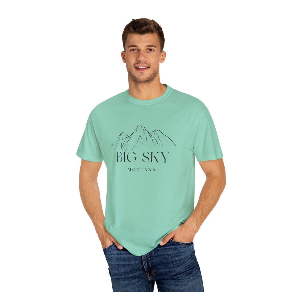 Big Sky - Unisex Garment-Dyed T-shirt, Casual Outfit, Gift for Nature Lovers, Vacation Essentials