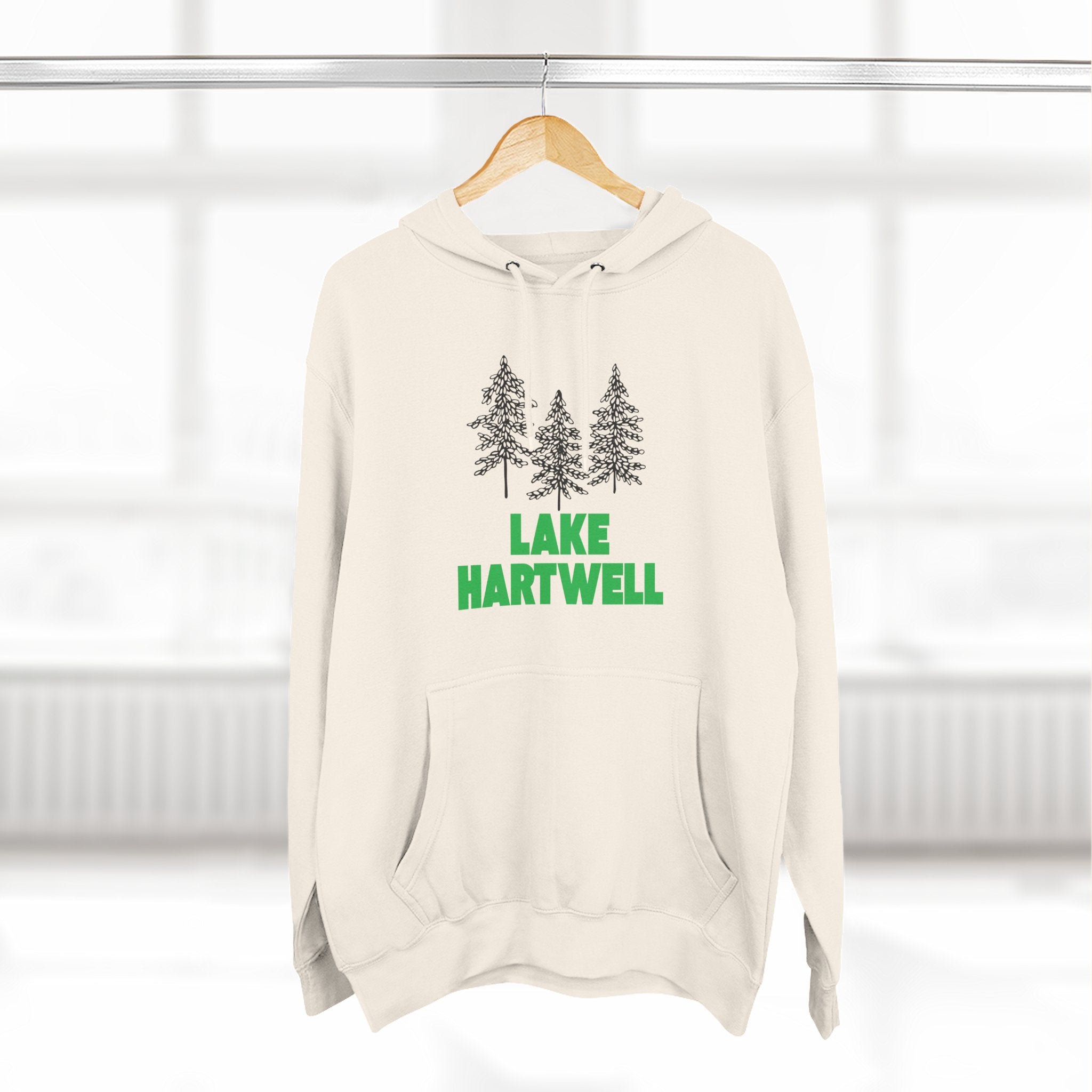 Lake Hartwell Fleece Hoodie, Cozy Sweatshirt, Outdoor Adventure Wear, Unique Gift for Lake Lovers, Perfect for Fall and Winter