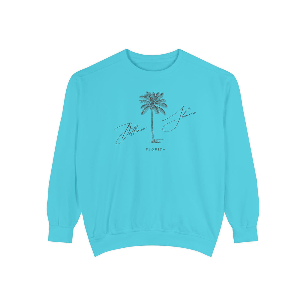 Belleair Shore Chill Vibes Sweatshirt - Unisex Garment-Dyed Style, Perfect for Lounging