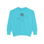 Belleair Shore Chill Vibes Sweatshirt - Unisex Garment-Dyed Style, Perfect for Lounging