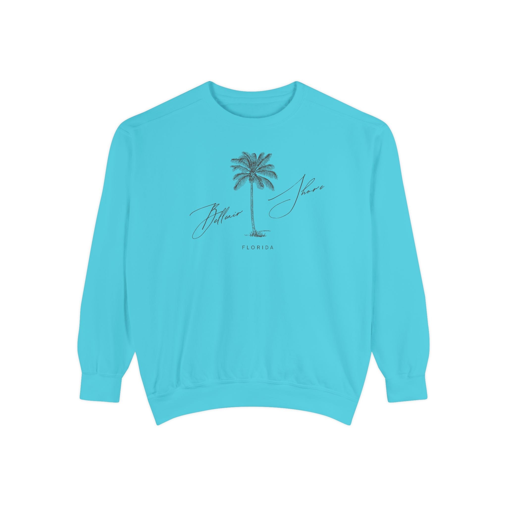 Belleair Shore Chill Vibes Sweatshirt - Unisex Garment-Dyed Style, Perfect for Lounging