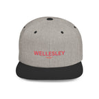 Wellesley Stylish Flat Bill Snapback Hat with Design, Perfect for Casual Outings, Streetwear, Gifts, Festivals, Everyday Wear