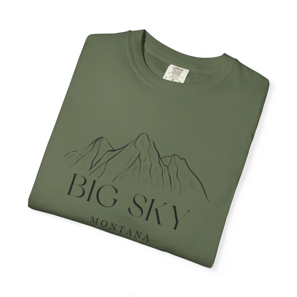 Big Sky - Unisex Garment-Dyed T-shirt, Casual Outfit, Gift for Nature Lovers, Vacation Essentials