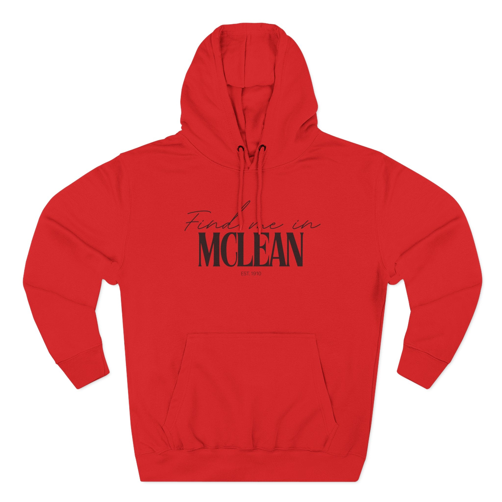McLean Stylish Three-Panel Fleece Hoodie for Everyday Comfort, Personalized Gift, Casual Wear, Unisex Hoodie, Cozy Fashion
