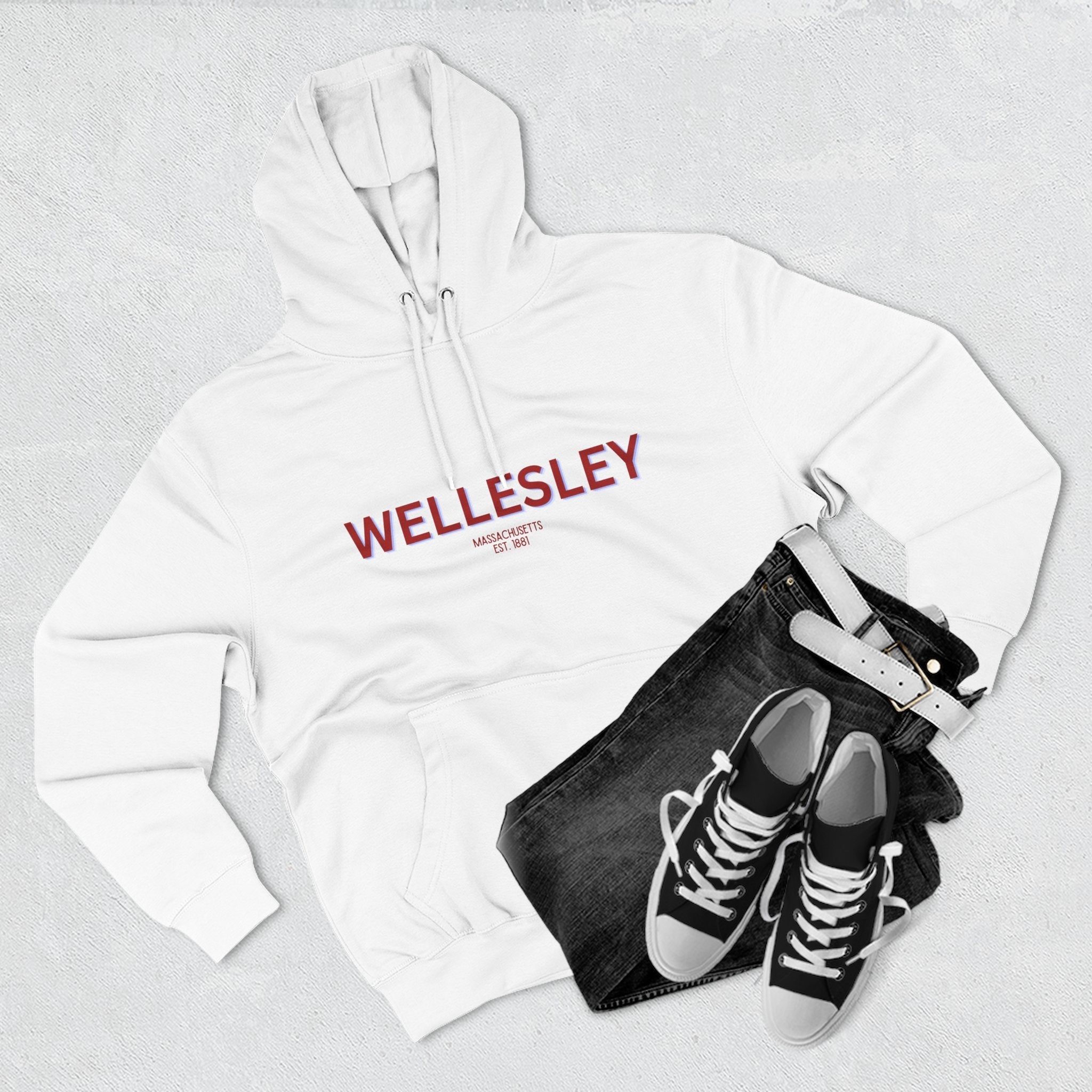 Wellesley Fleece Hoodie, Casual Sweatshirt, Cozy Layering Piece, Perfect Gift for All Occasions, Stylish Streetwear