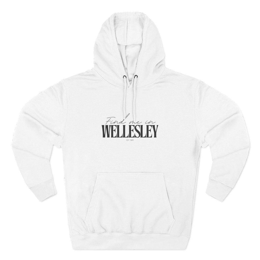 Wellesley Stylish Three-Panel Fleece Hoodie for Everyday Comfort, Personalized Gift, Casual Wear, Unisex Hoodie, Cozy Fashion