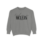 McLean Cozy Sweatshirt, Unisex Garment-Dyed Crew, Casual Wear, Gift for Friends, Fall Fashion, Lounge Style