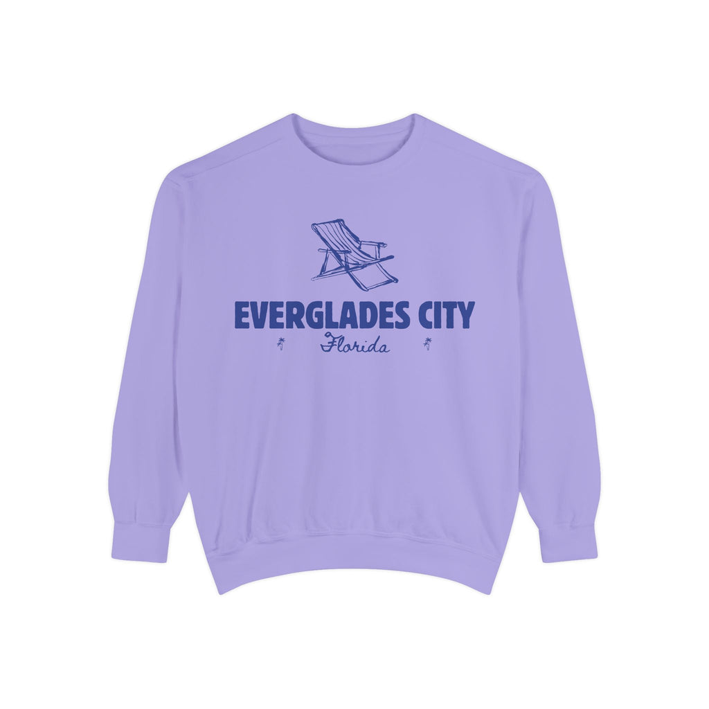Everglades City Vibes Unisex Sweatshirt | Garment-Dyed Comfort, Perfect for Casual Outings, Travel, Gifts, Autumn Days