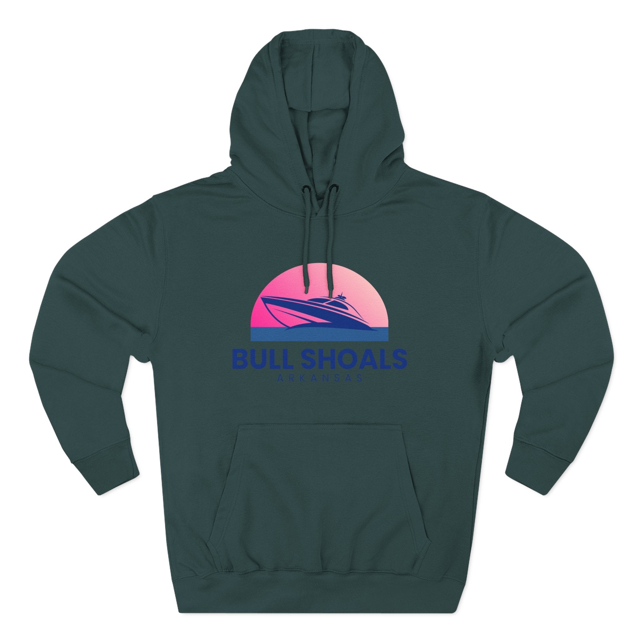Bull Shoals Vibes Hoodie with Design, Perfect for Autumn Lovers, Comfortable and Stylish, Great Gift for Vacations