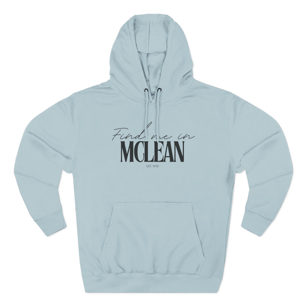 McLean Stylish Three-Panel Fleece Hoodie for Everyday Comfort, Personalized Gift, Casual Wear, Unisex Hoodie, Cozy Fashion