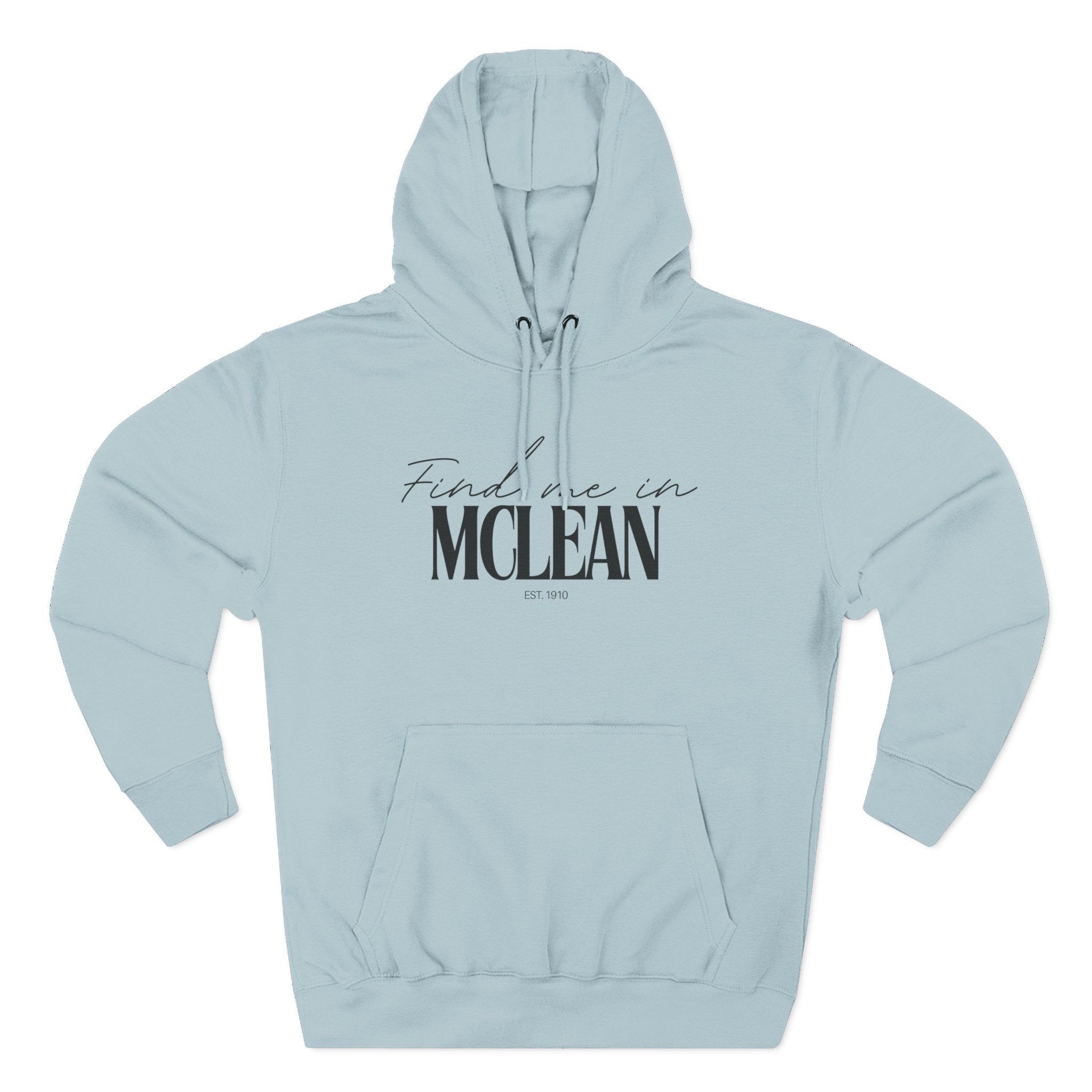 McLean Stylish Three-Panel Fleece Hoodie for Everyday Comfort, Personalized Gift, Casual Wear, Unisex Hoodie, Cozy Fashion
