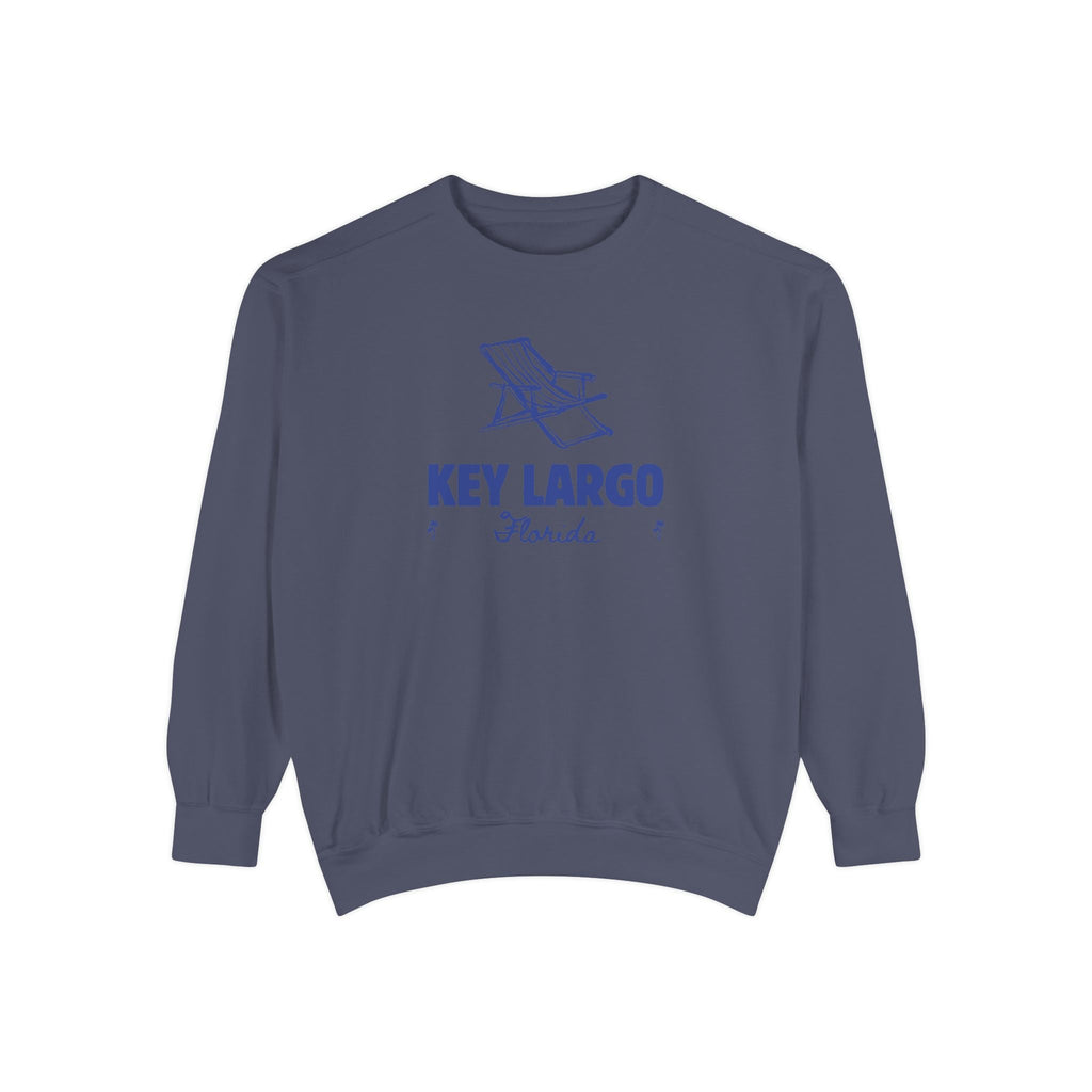 Key Largo Vibes Unisex Sweatshirt | Garment-Dyed Comfort, Perfect for Casual Outings, Travel, Gifts, Autumn Days