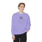 Key Largo Chill Vibes Sweatshirt - Unisex Garment-Dyed Style, Perfect for Lounging