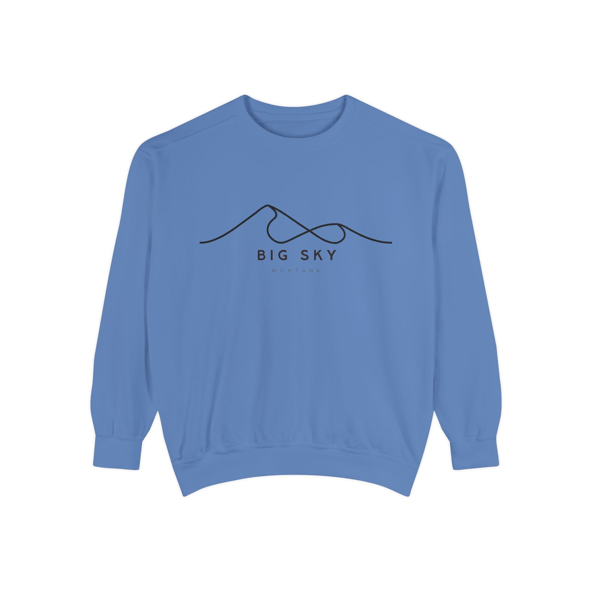 Big Sky Chill Vibes Sweatshirt - Unisex Garment-Dyed Style, Perfect for Lounging