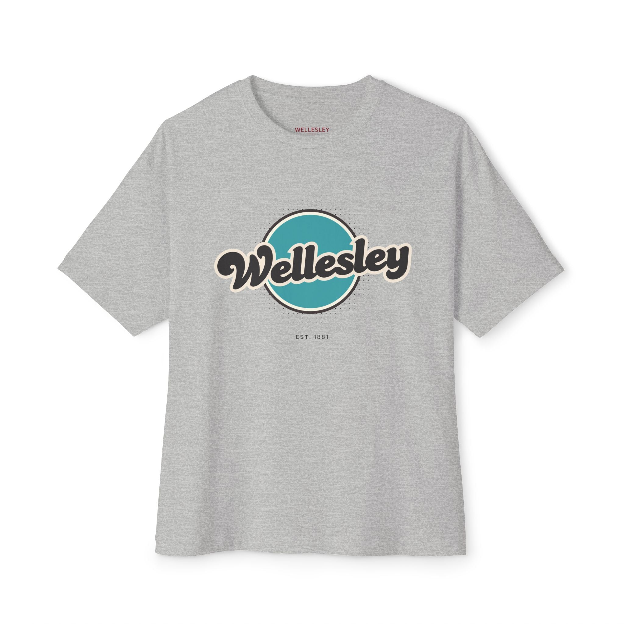 Wellesley Retro Oversized Tee, Unisex T-Shirt, Casual Fashion Top, Vintage Graphic Shirt, Perfect Gift for Any Occasion