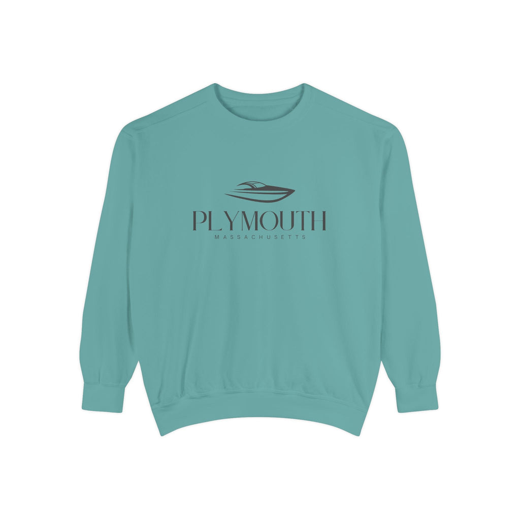 Plymouth Chill Vibes Sweatshirt - Unisex Garment-Dyed Style, Perfect for Lounging