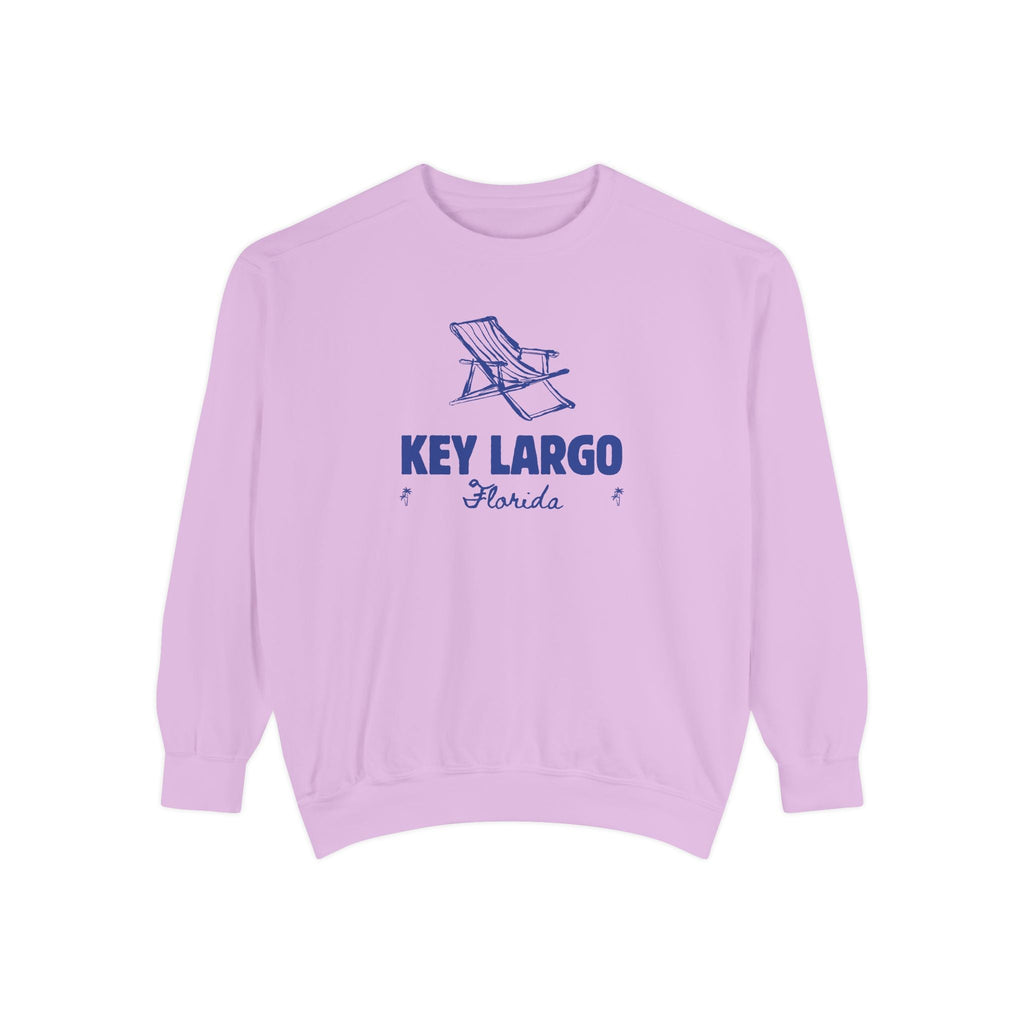 Key Largo Vibes Unisex Sweatshirt | Garment-Dyed Comfort, Perfect for Casual Outings, Travel, Gifts, Autumn Days