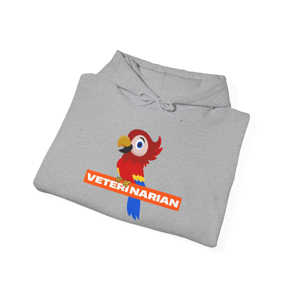 Veterinarian Parrot Hoodie, Funny Animal Lover Clothing, Cute Pet Sweatshirt, Gift for Veterinarian, Animal Rescue Apparel