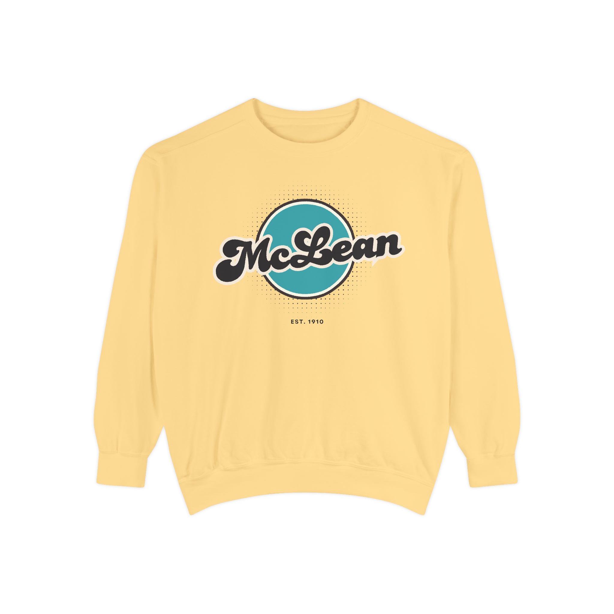 McLean Vintage Sweatshirt, Cozy Unisex Pullover, Retro Style, Perfect for Casual Outfits, Gift for Him or Her