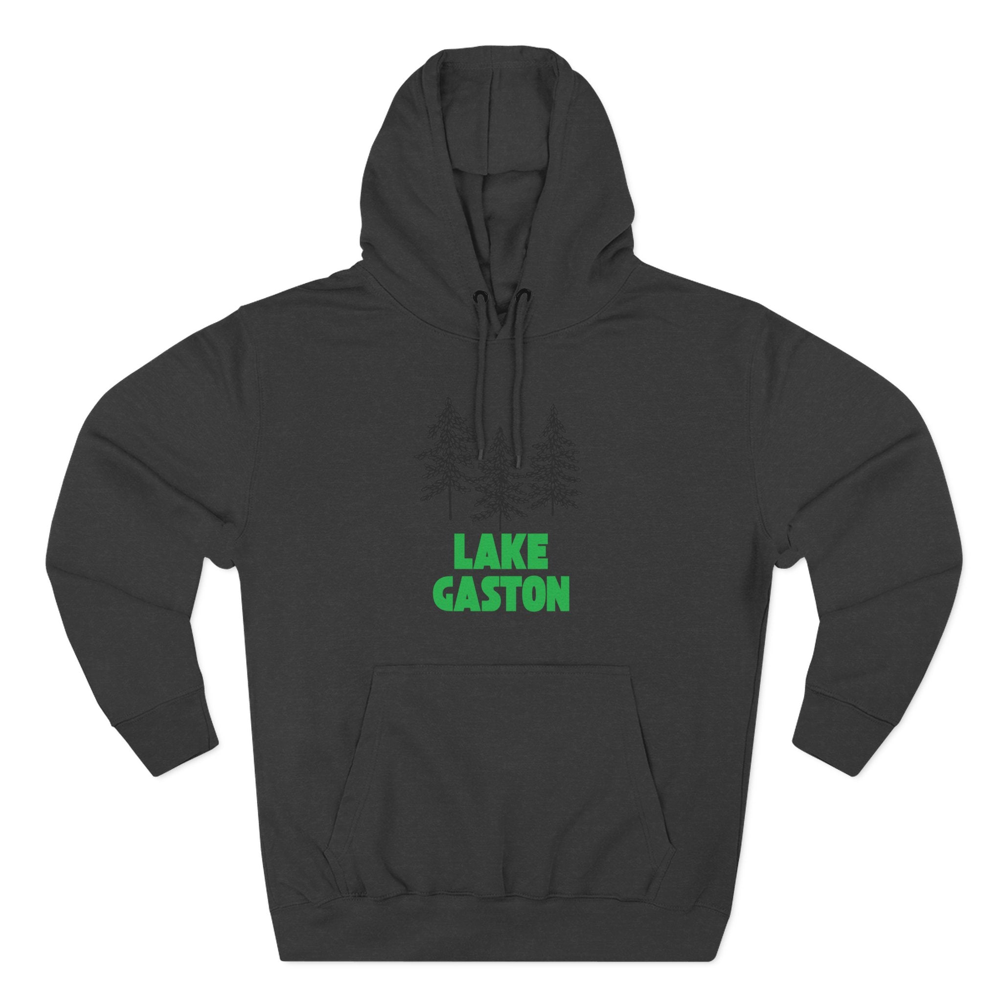 Lake Gaston Fleece Hoodie, Cozy Sweatshirt, Outdoor Adventure Wear, Unique Gift for Lake Lovers, Perfect for Fall and Winter