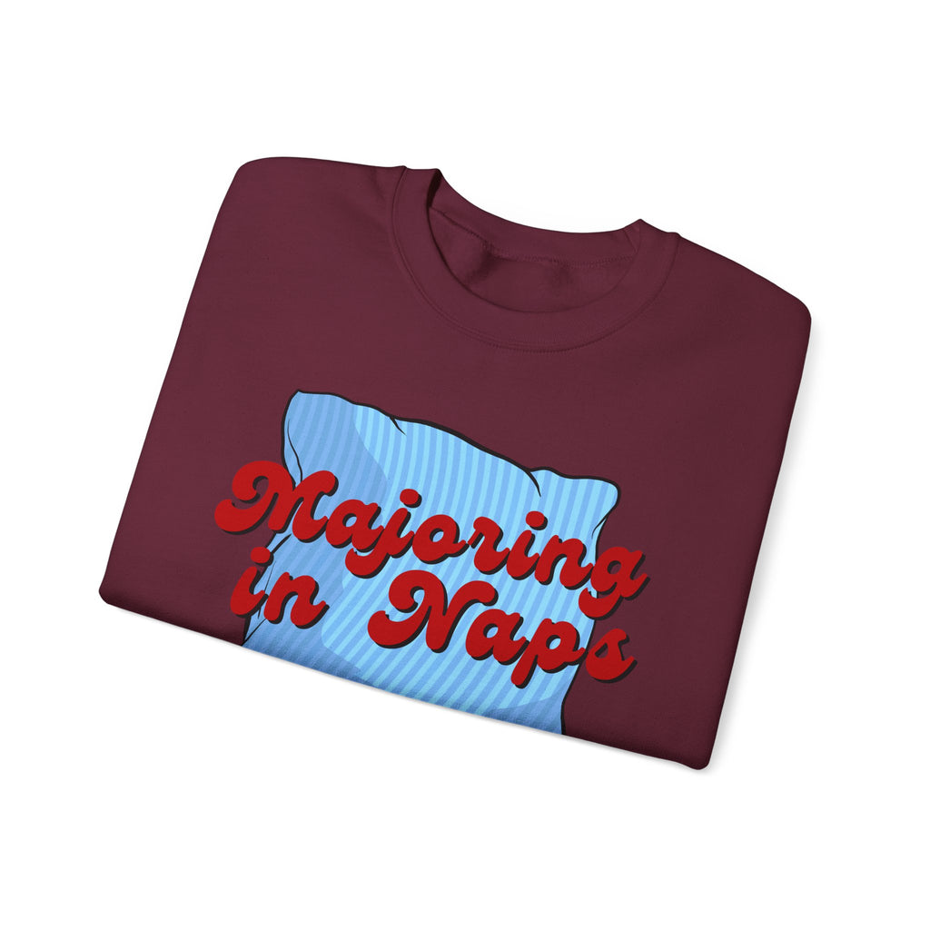 Nap Lover Sweatshirt | Major in Naps Crewneck | Unisex Gift for Nap Lovers | Comfy Apparel for Relaxation | Perfect for Holidays