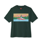 Lake Lanier Sunset Boxy Tee, Relaxed Summer Shirt, Unisex Tee, Vacation Wear, Boating Gift, Lake Life Apparel