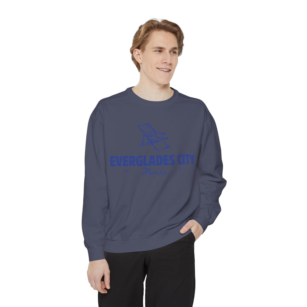 Everglades City Vibes Unisex Sweatshirt | Garment-Dyed Comfort, Perfect for Casual Outings, Travel, Gifts, Autumn Days