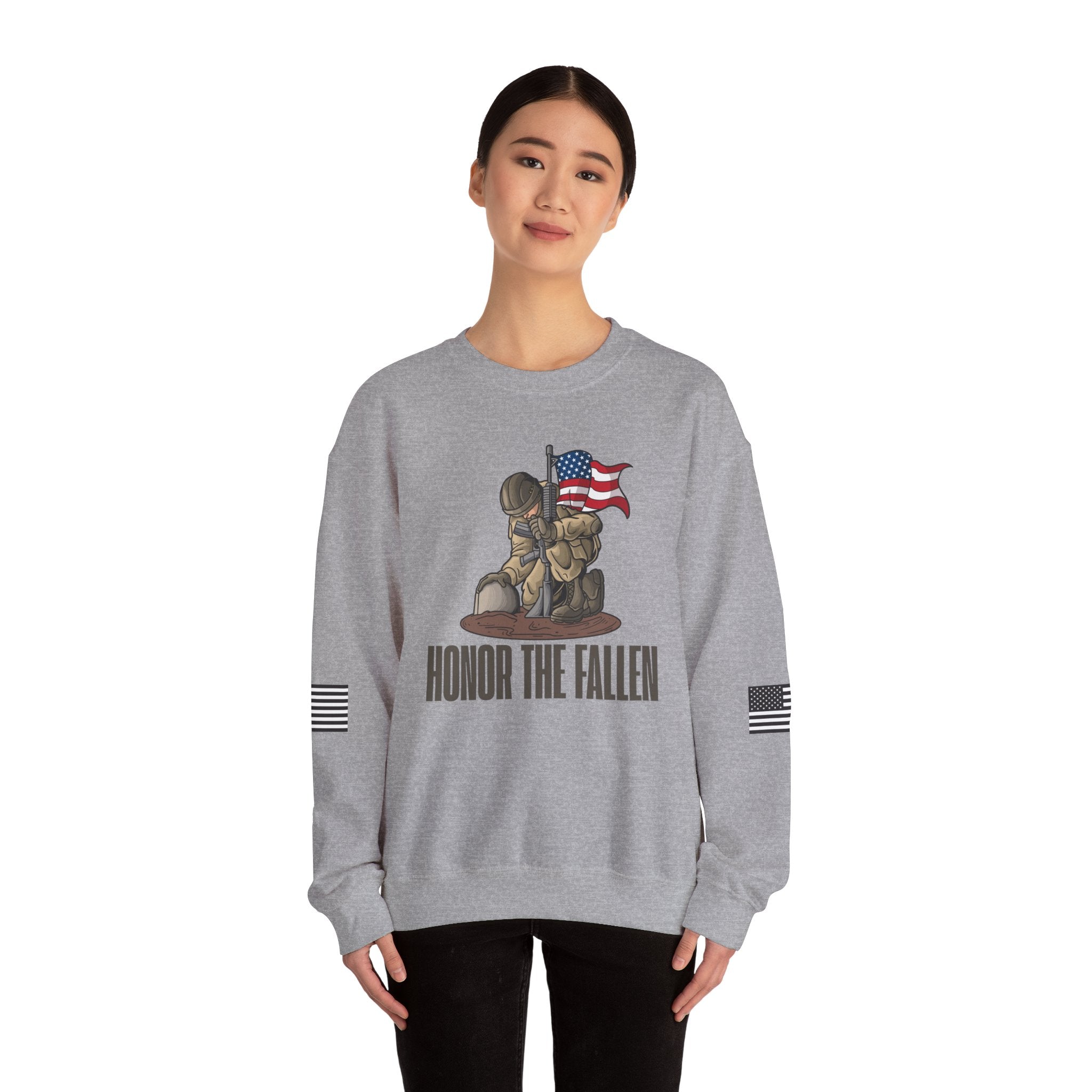 Honor the Fallen Sweatshirt, Unisex Sweatshirt, Military Tribute Apparel, Veteran's Day Gift, Everyday Casual Wear