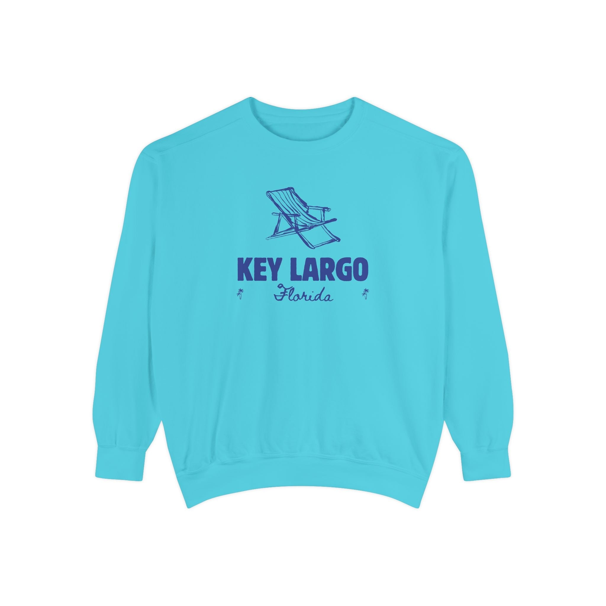 Key Largo Vibes Unisex Sweatshirt | Garment-Dyed Comfort, Perfect for Casual Outings, Travel, Gifts, Autumn Days