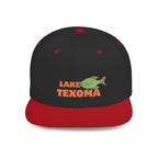 Lake Texoma Fish Flat Bill Snapback Hat, Fishing Cap, Outdoor Gear, Lake House Gift, Summer Accessories, Stylish Headwear