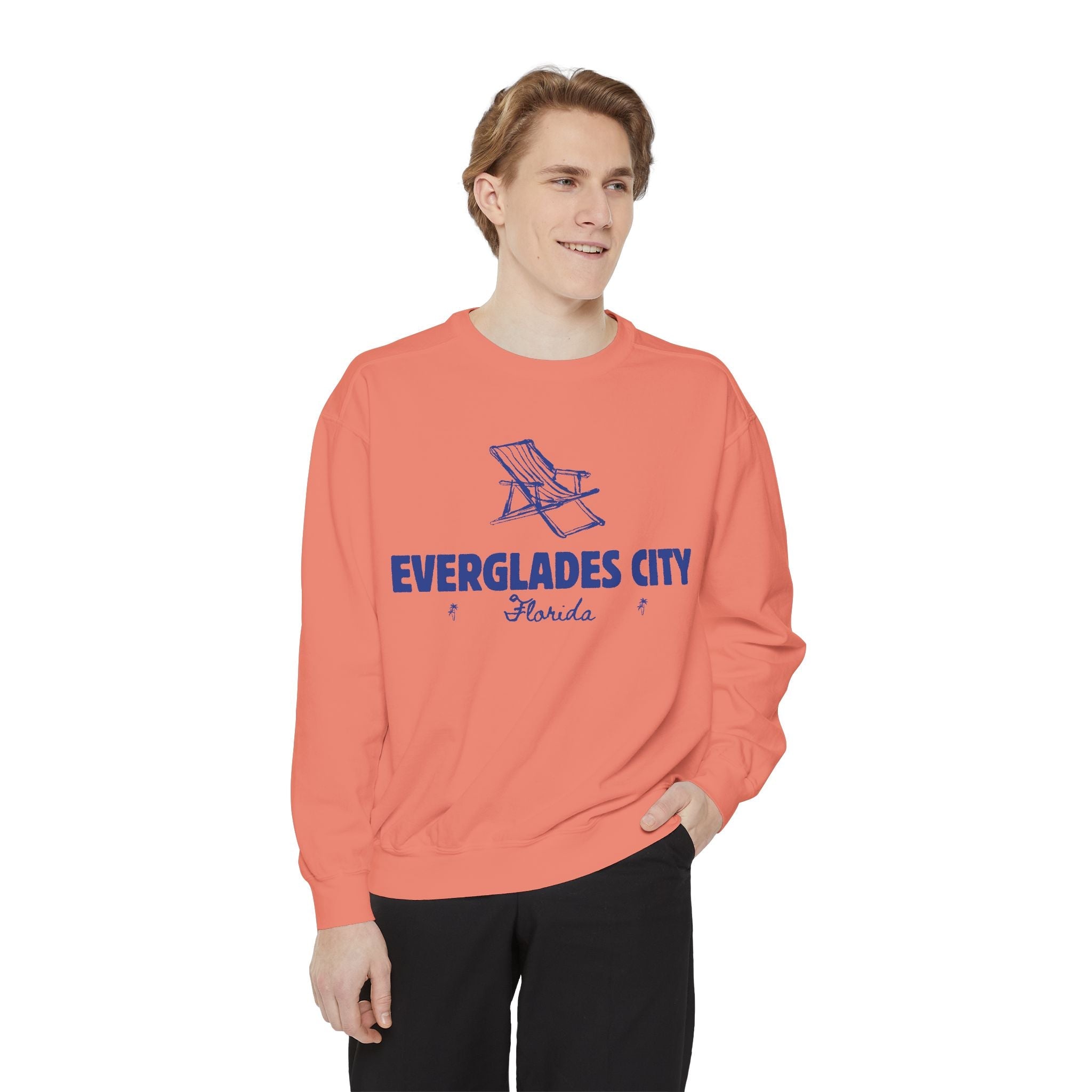 Everglades City Vibes Unisex Sweatshirt | Garment-Dyed Comfort, Perfect for Casual Outings, Travel, Gifts, Autumn Days