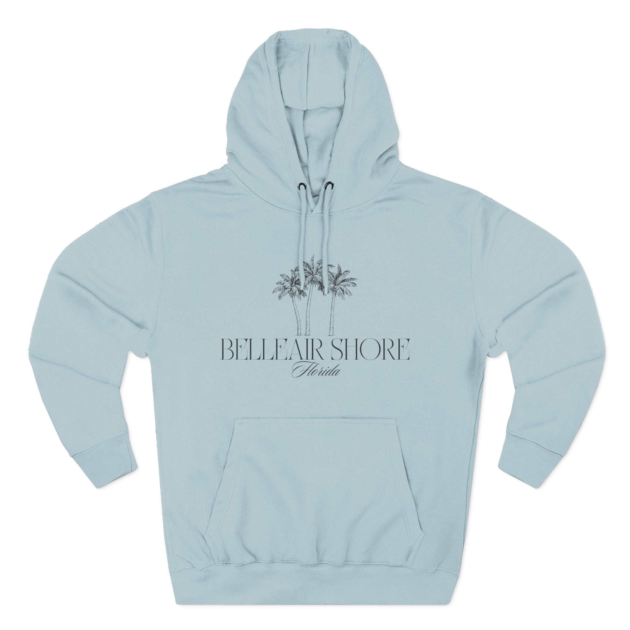 Belleair Shore Cozy Beach-Inspired Fleece Hoodie, Casual Wear, Beach Vibes, Relaxation, Gift for Summer Lovers, Travel Essential