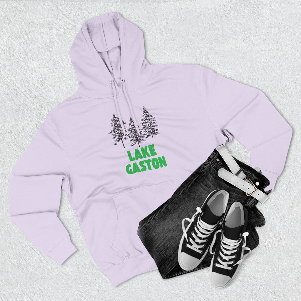 Lake Gaston Fleece Hoodie, Cozy Sweatshirt, Outdoor Adventure Wear, Unique Gift for Lake Lovers, Perfect for Fall and Winter