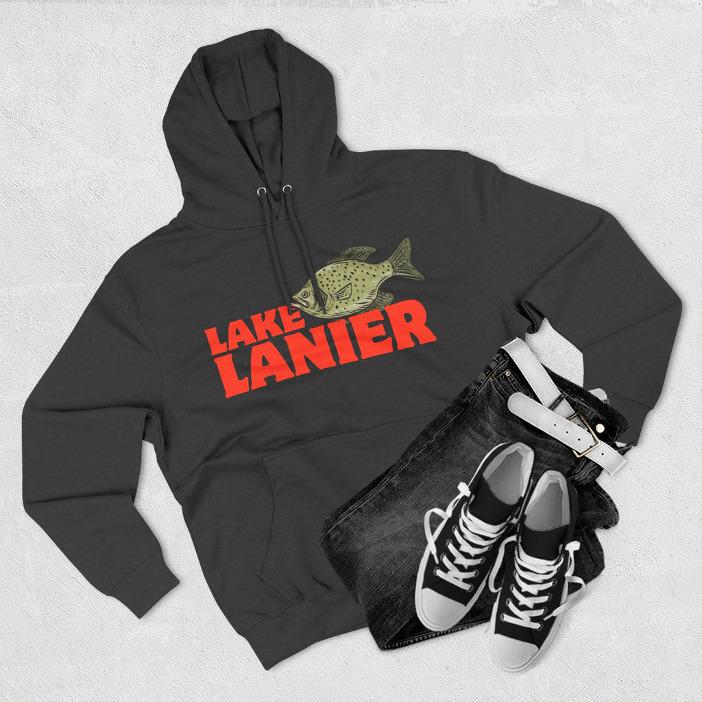Lake Lanier Fleece Hoodie, Cozy Fishing Sweatshirt, Outdoor Adventure Wear, Unique Gift for Lake Lovers, Perfect for Fall and Winter