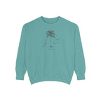Key Largo Chill Vibes Sweatshirt - Unisex Garment-Dyed Style, Perfect for Lounging