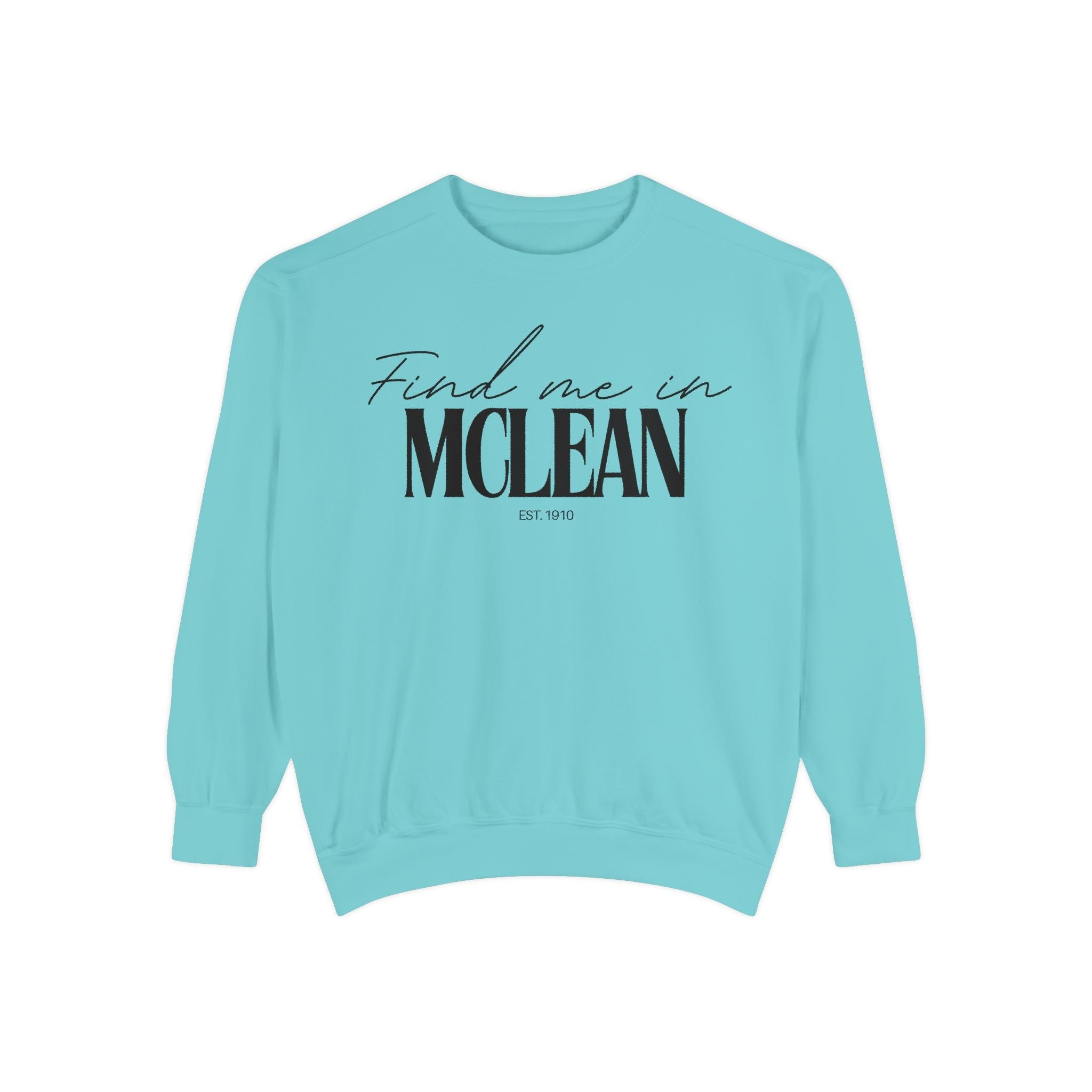 McLean Cozy Sweatshirt, Unisex Garment-Dyed Crew, Casual Wear, Gift for Friends, Fall Fashion, Lounge Style