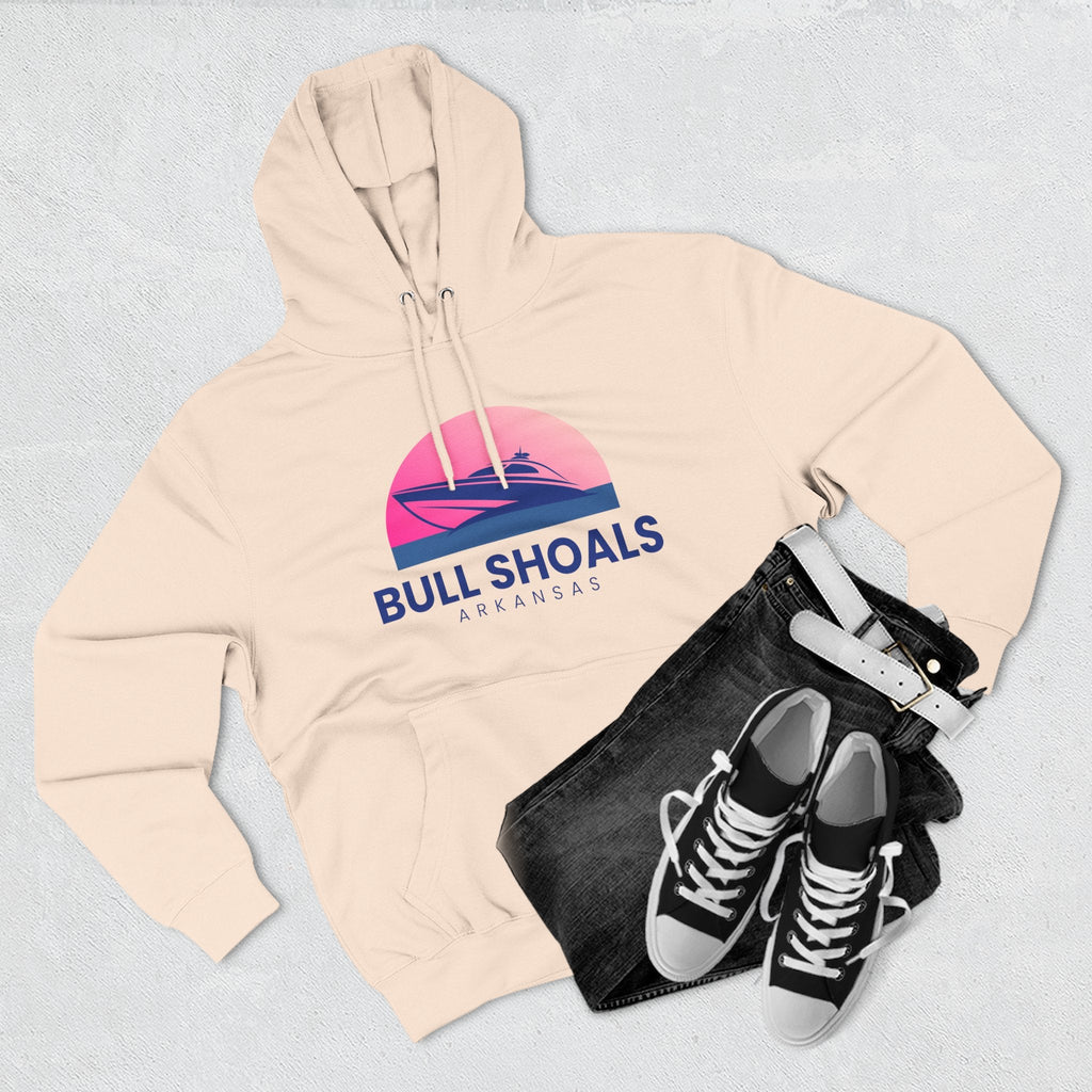 Bull Shoals Vibes Hoodie with Design, Perfect for Autumn Lovers, Comfortable and Stylish, Great Gift for Vacations