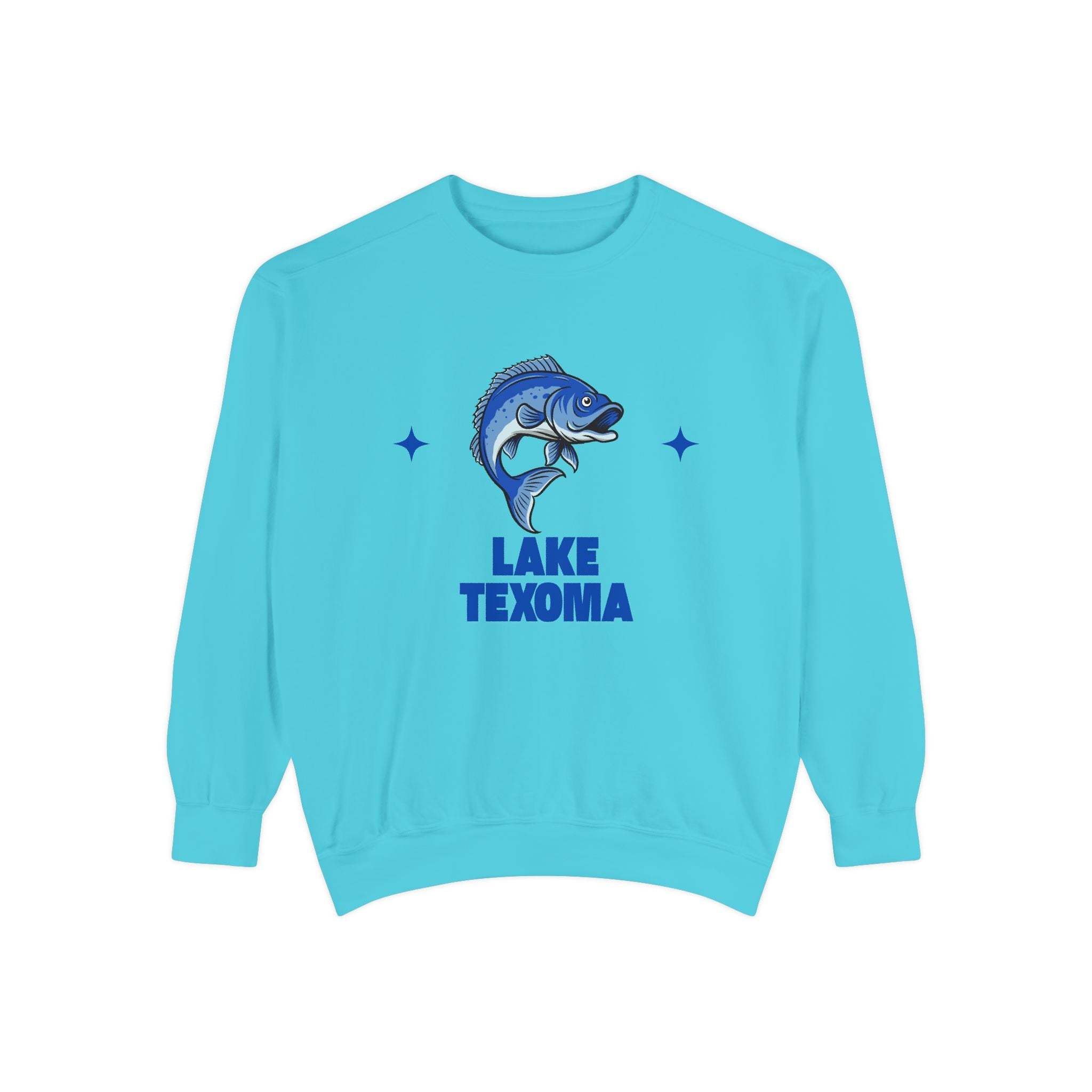 Lake Texoma Fish Design Unisex Sweatshirt | Cozy Fishing Apparel, Casual Wear, Gift for Anglers, Lake Day Outfit, Nature Lovers Sweatshirt