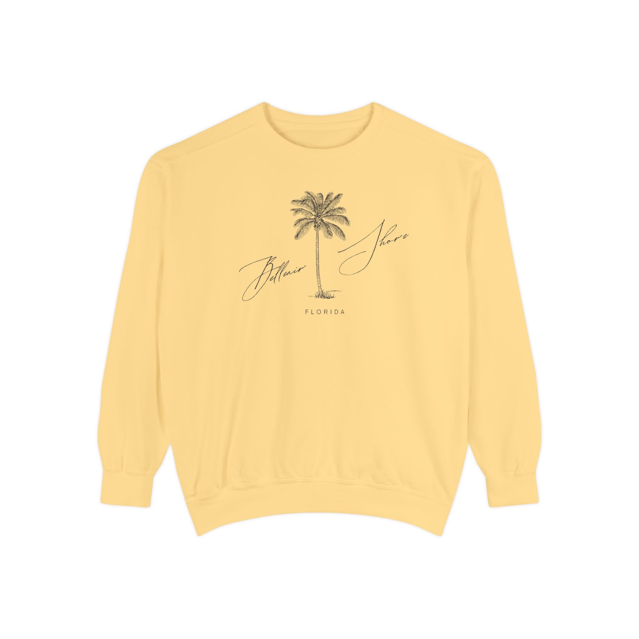Belleair Shore Chill Vibes Sweatshirt - Unisex Garment-Dyed Style, Perfect for Lounging